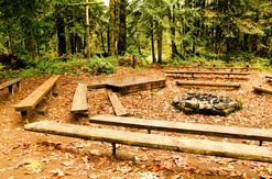 outdoor campfire area