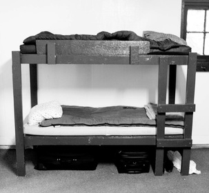 bunk beds inside a cabin