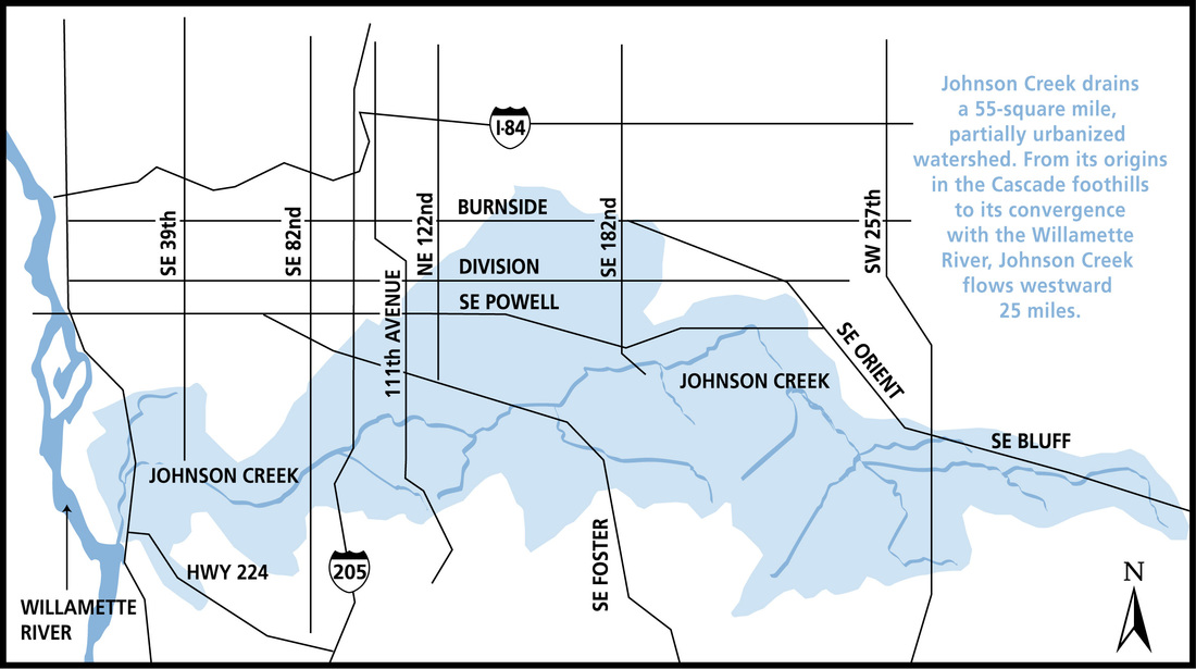 Johnson Creek Watershed Map