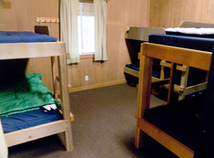 bunk beds inside cabin