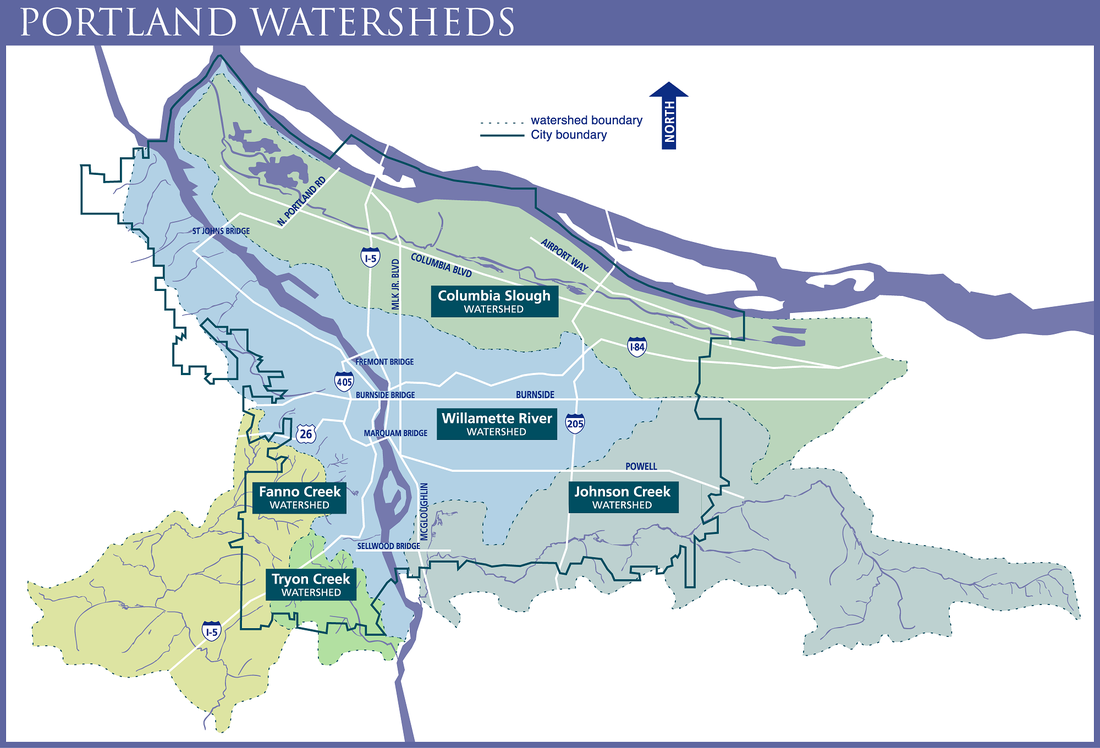 Portland Watershed Map