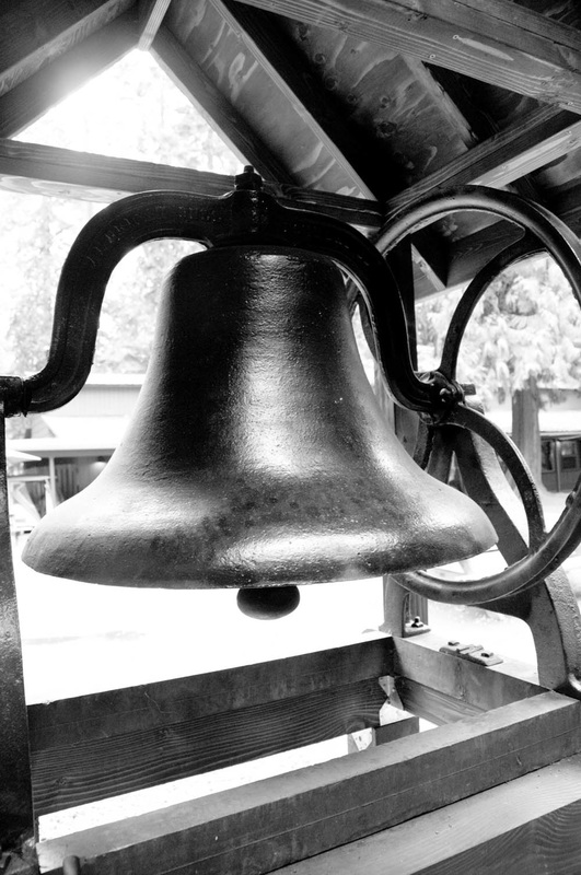 Bell in front of dining hall