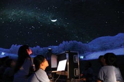 Students learning about the night sky