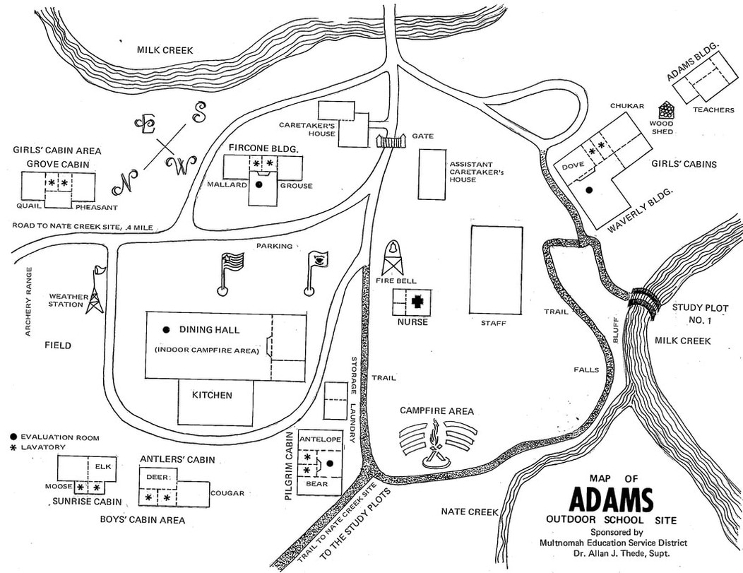 old Camp Adams site map