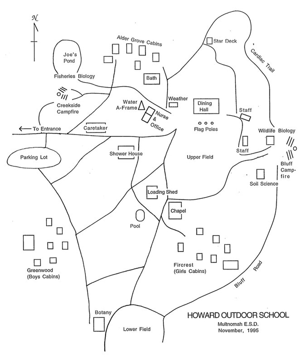 old Howard site map