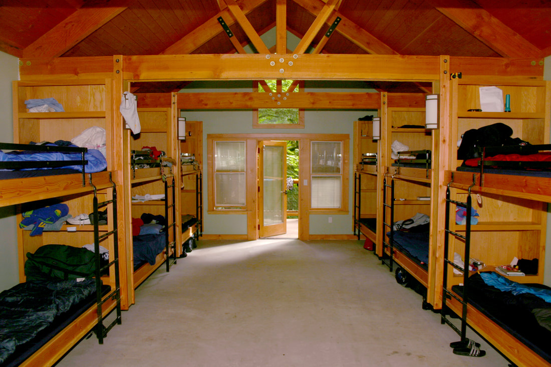 Bunk beds inside cabin